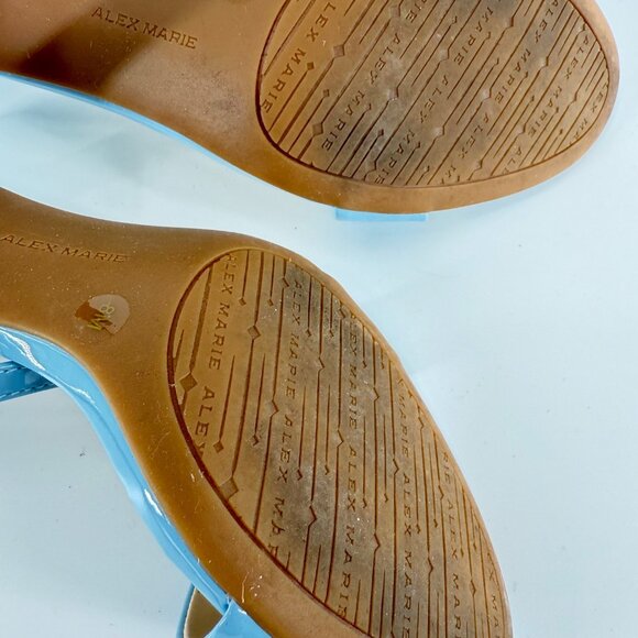 Alex Marie Selinda Blue Dream 8M Heels Ankle Strap Open Toe Sandals - Picture 6 of 6